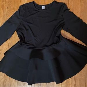 Black peplum blouse